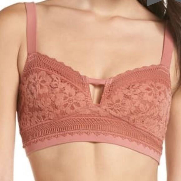 NWT Free People Annabelle Lace Cutout Bralette - Picture 1 of 9